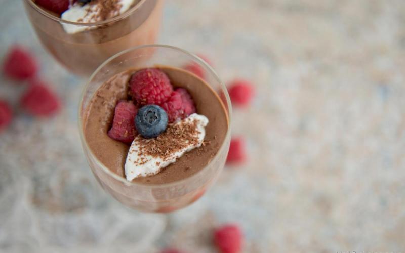 Chocolate mousse with Labneh cheese