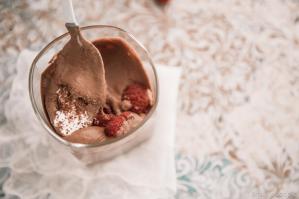 Mousse au chocolat et fromage Labneh